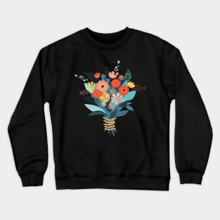 Warm Tones Flower Bouquet Crewneck Sweatshirt